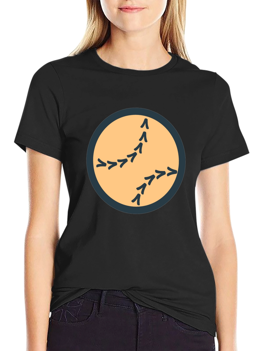 Bird Tracks Graphic Tee - Black