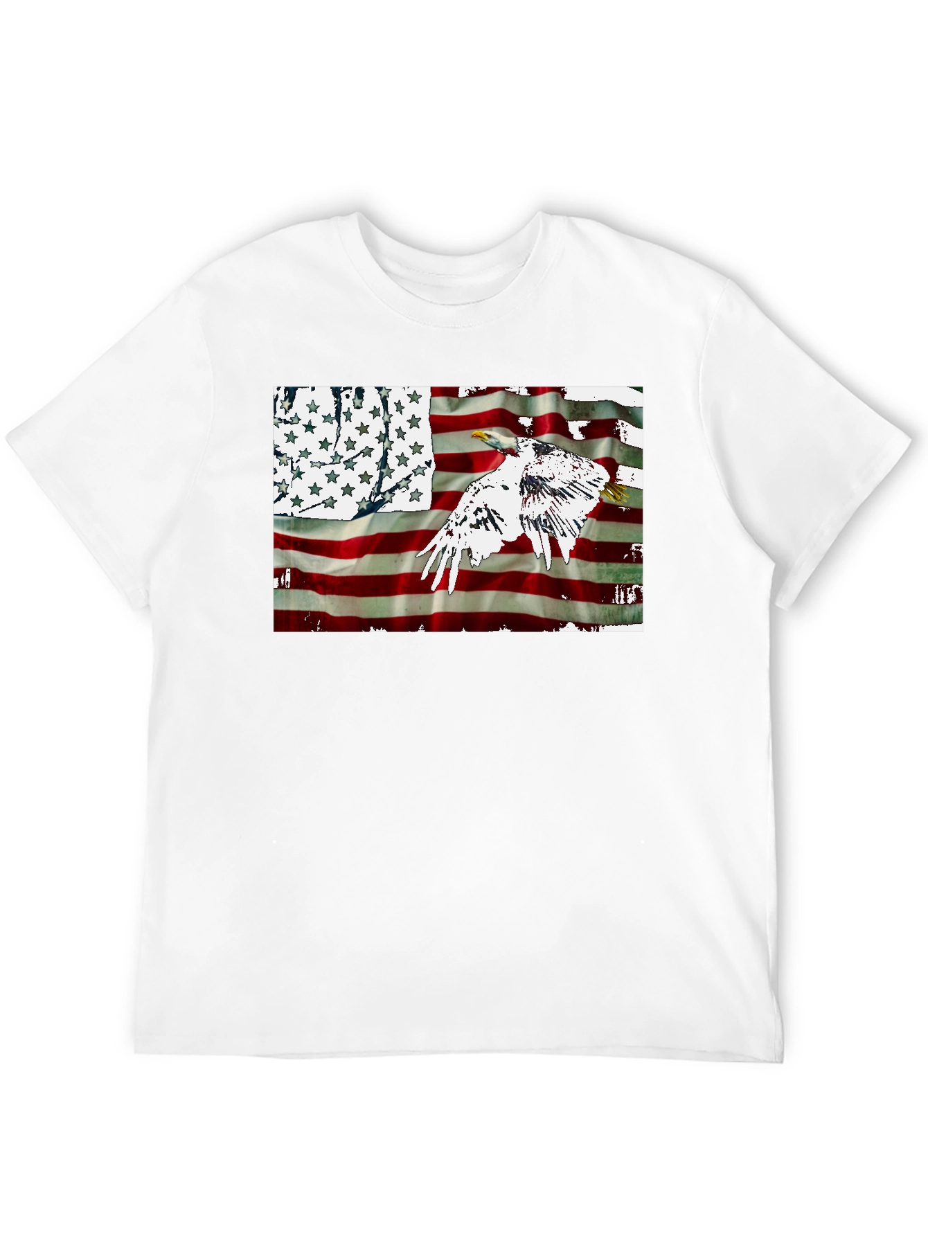 American Flag Eagle Graphic T-Shirt
