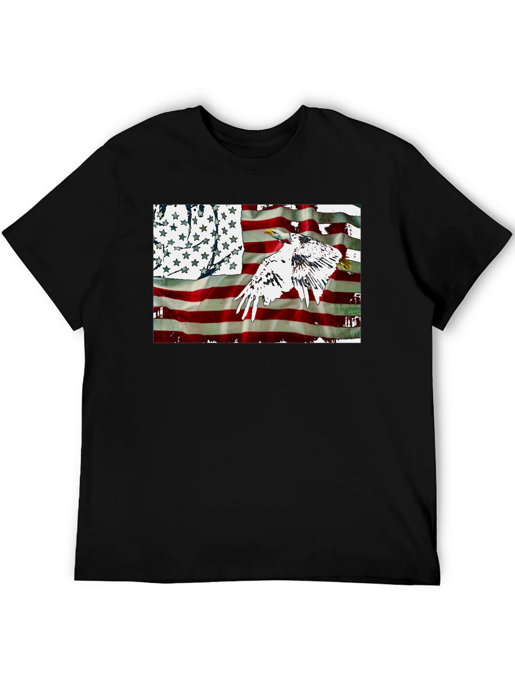 American Flag Eagle Graphic T-Shirt
