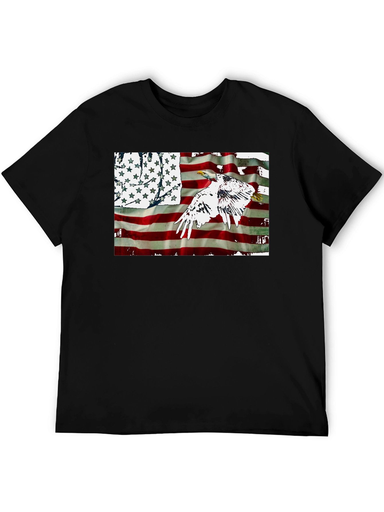 American Flag Eagle Graphic T-Shirt