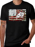 American Flag Eagle Graphic T-Shirt