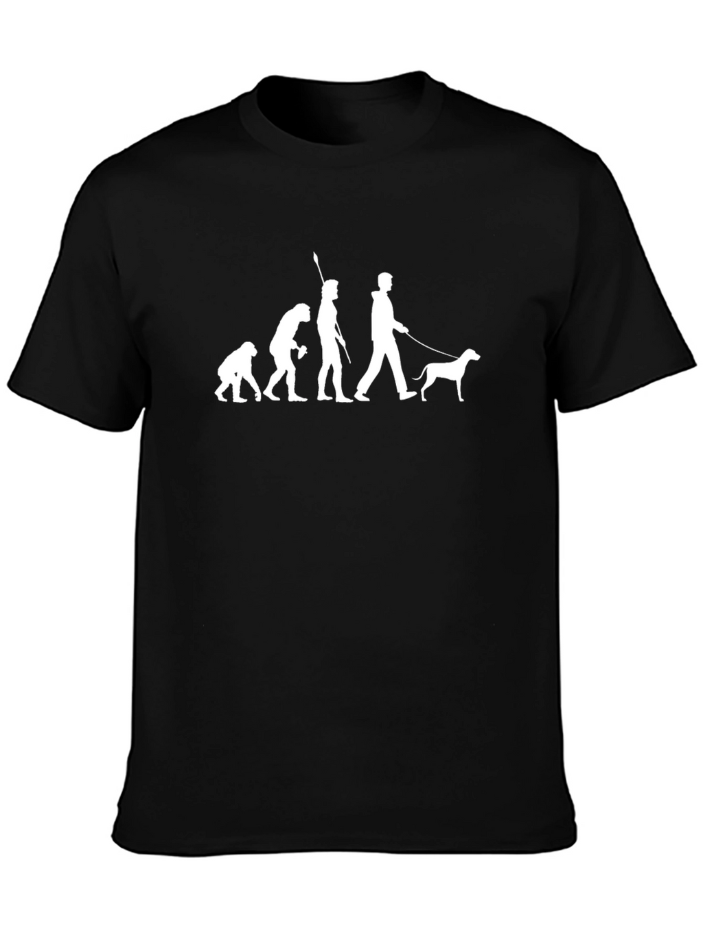 Evolution of Man & Dog Black T-Shirt