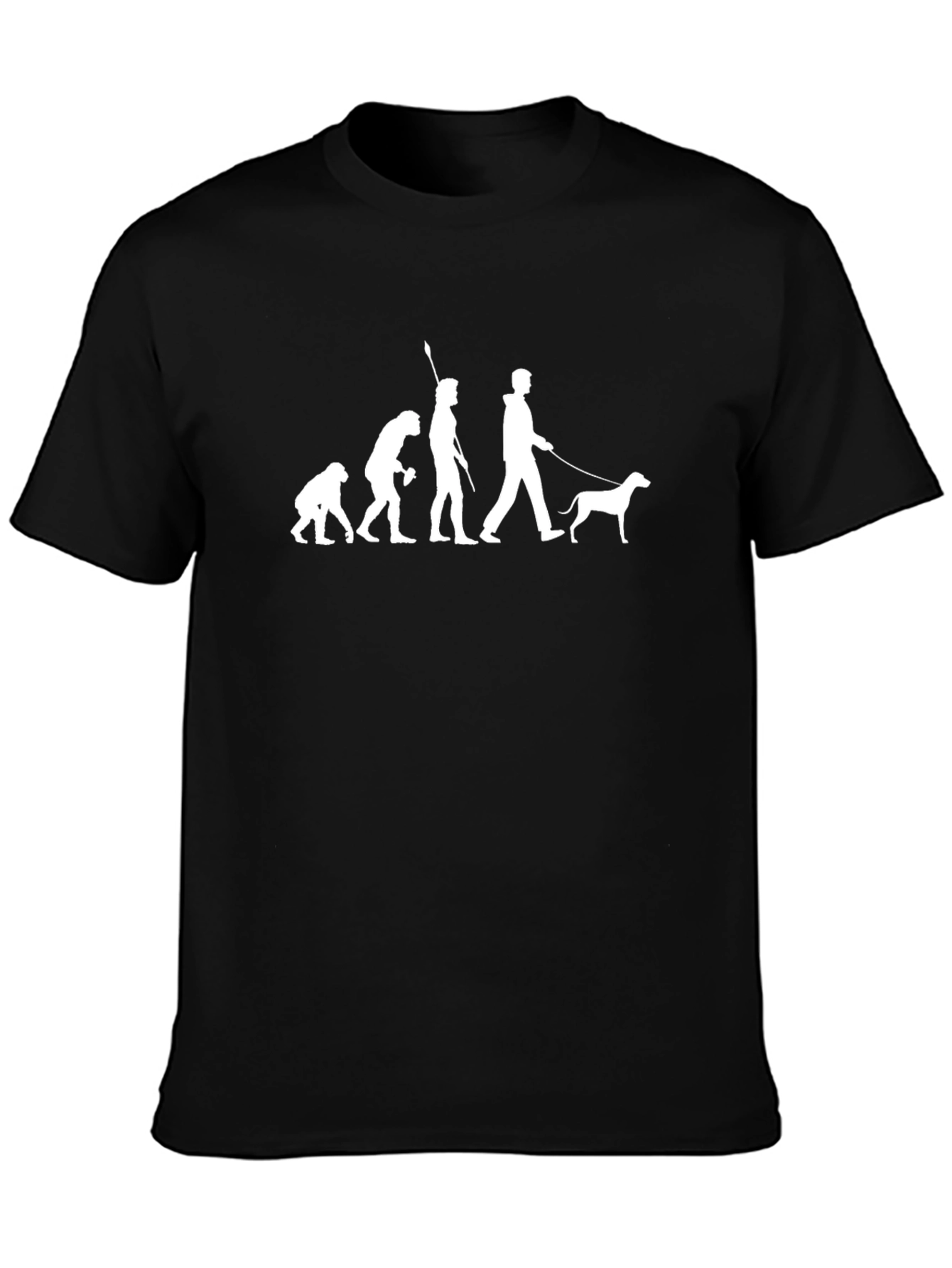Evolution of Man & Dog Black T-Shirt
