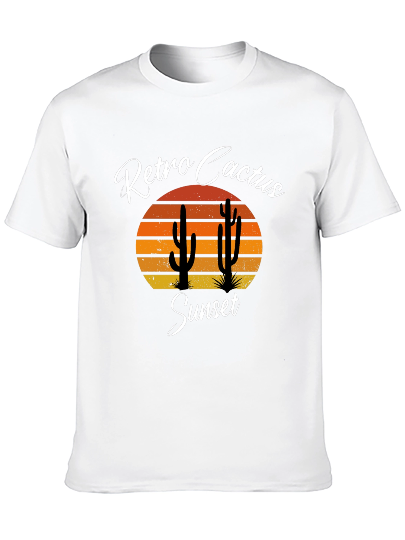 Retro Cactus Sunset Graphic Tee
