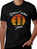 Retro Cactus Sunset Graphic Tee