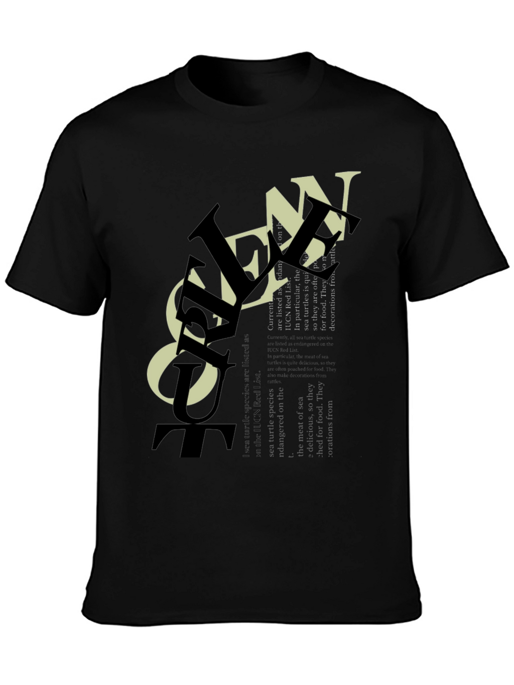 Stylish Black T-Shirt with Unique Graphic Print