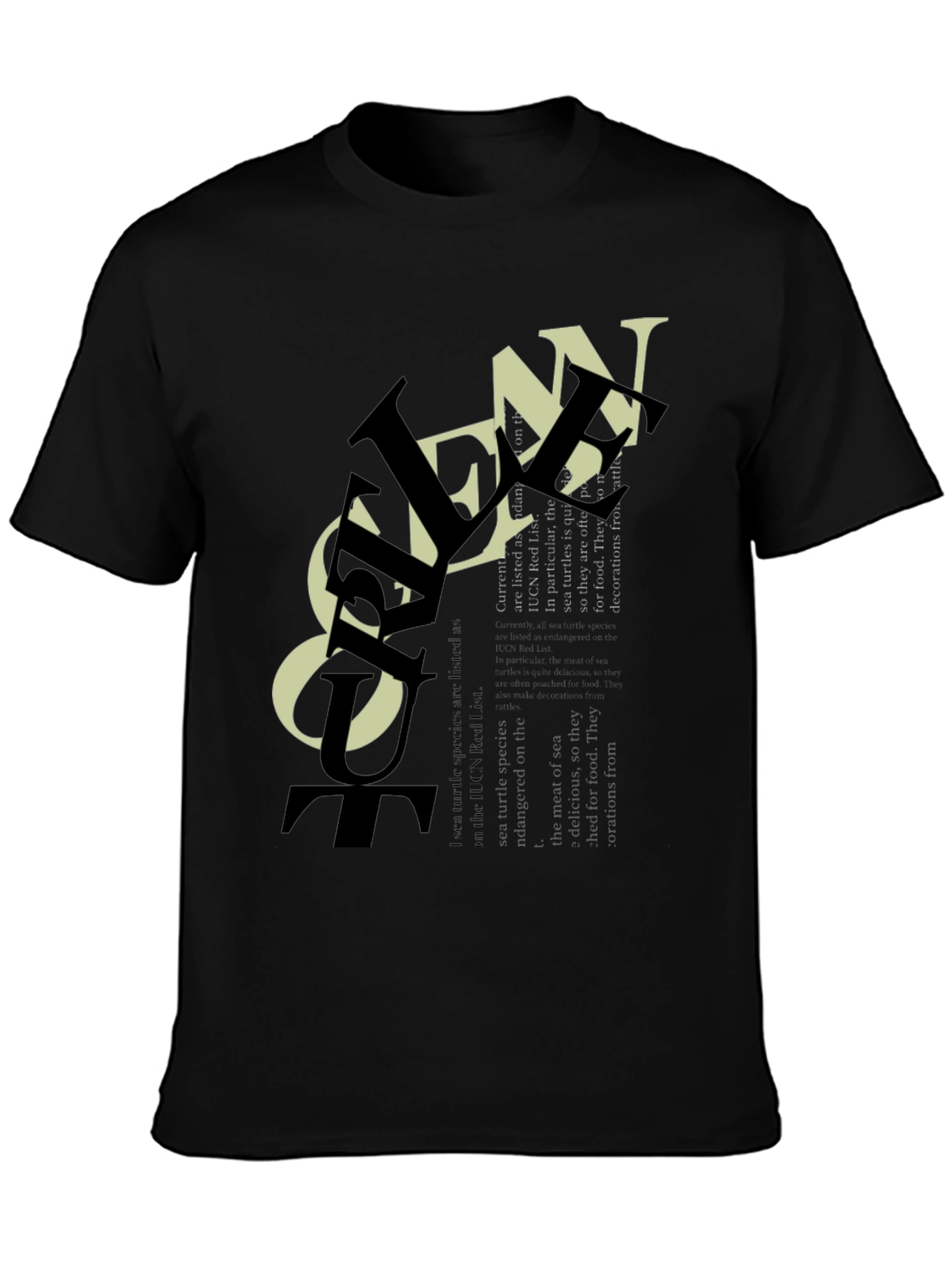 Stylish Black T-Shirt with Unique Graphic Print