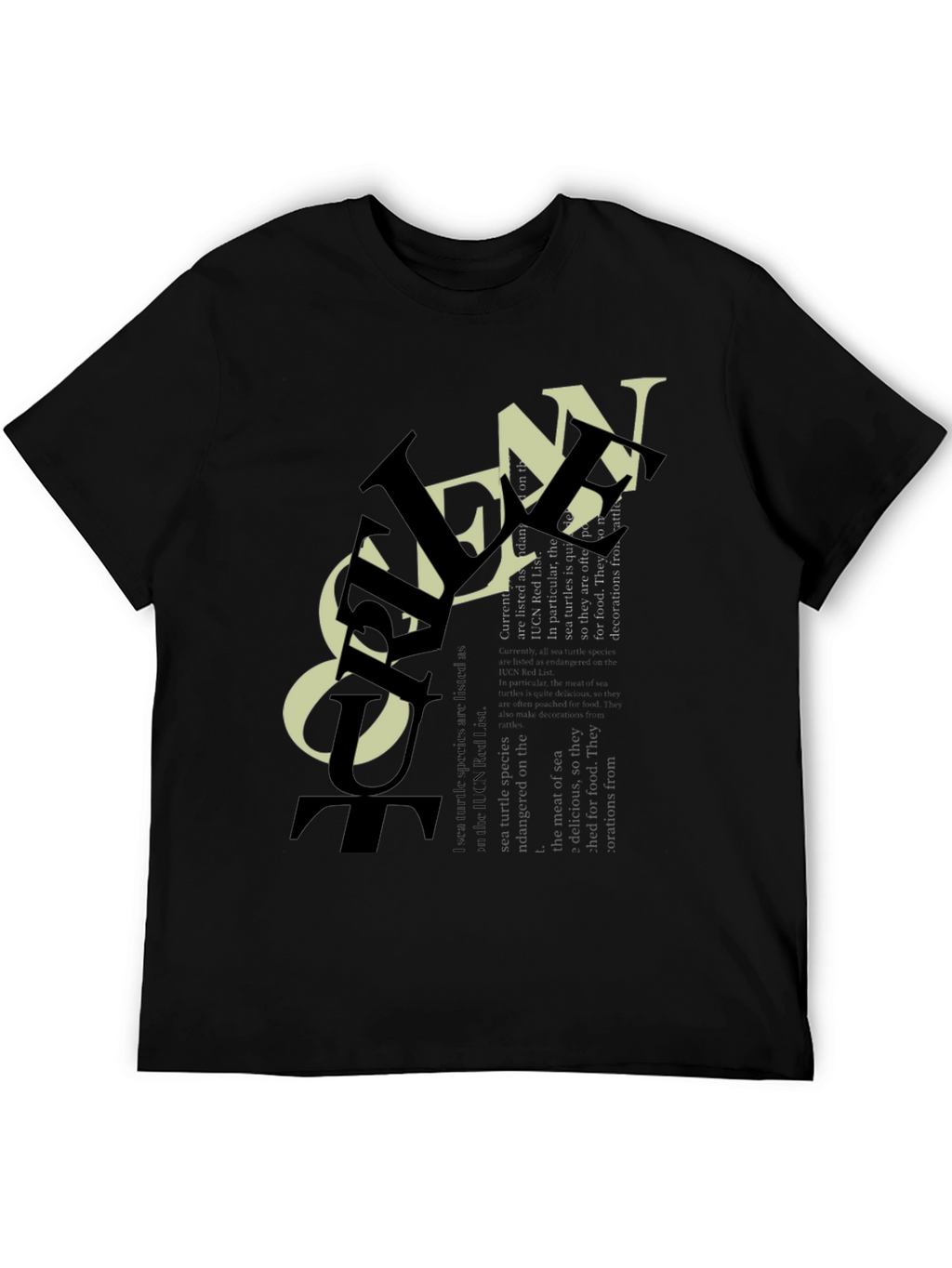 Stylish Black T-Shirt with Unique Graphic Print