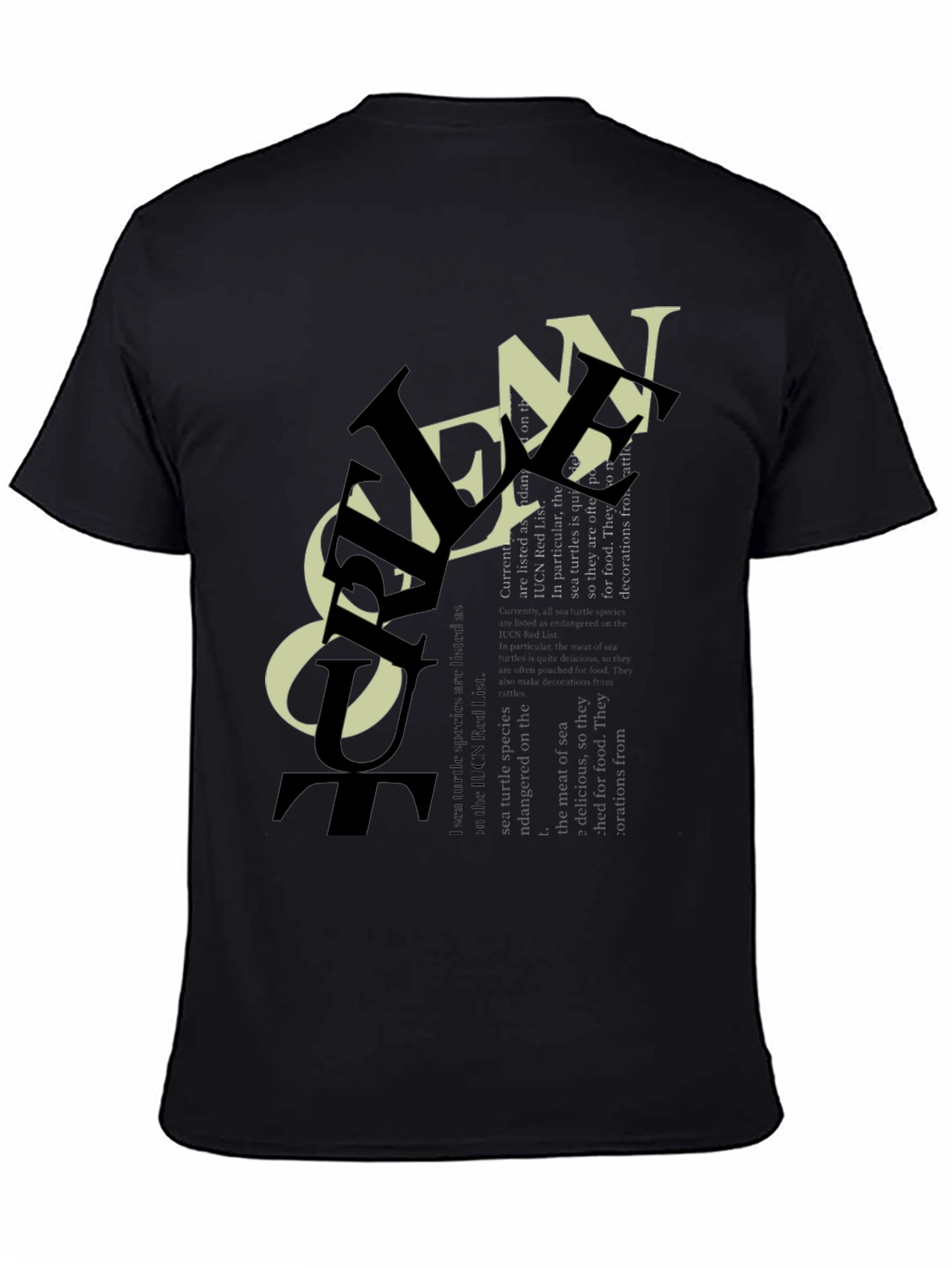 Stylish Black T-Shirt with Unique Graphic Print