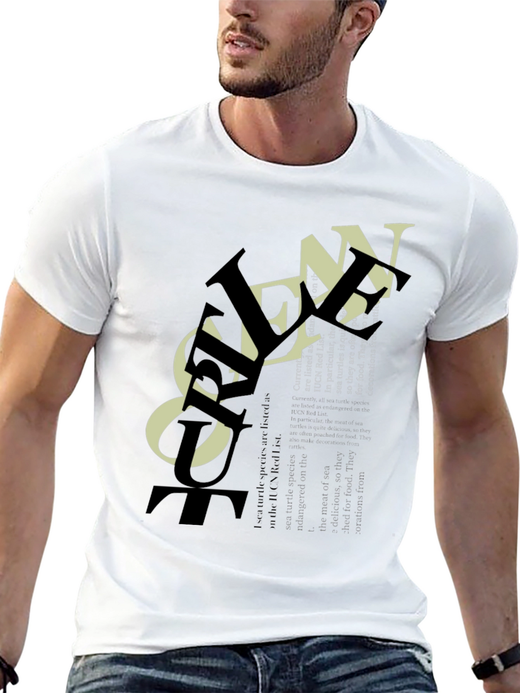 Stylish Black T-Shirt with Unique Graphic Print