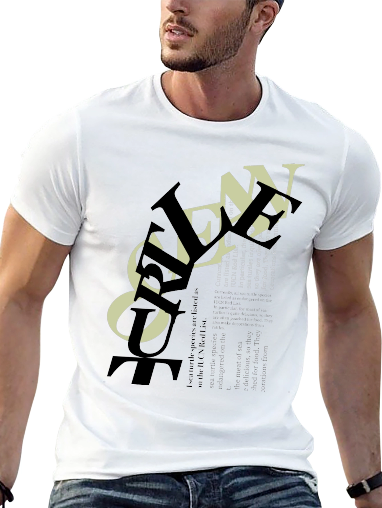 Stylish Black T-Shirt with Unique Graphic Print