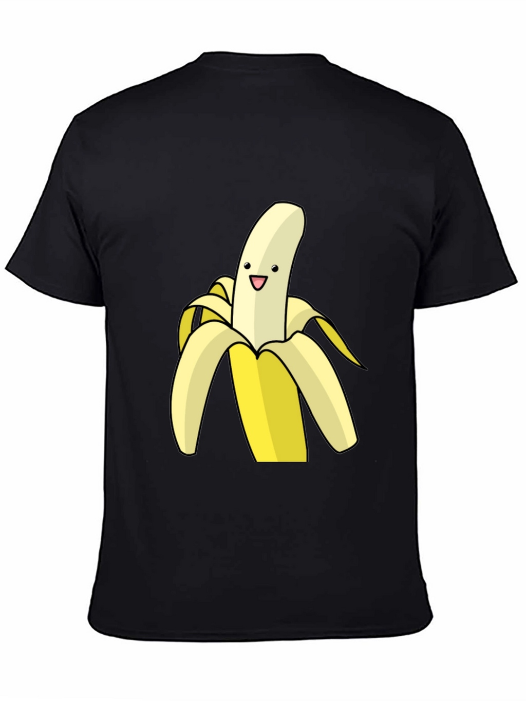Banana Cartoon Graphic Black T-Shirt