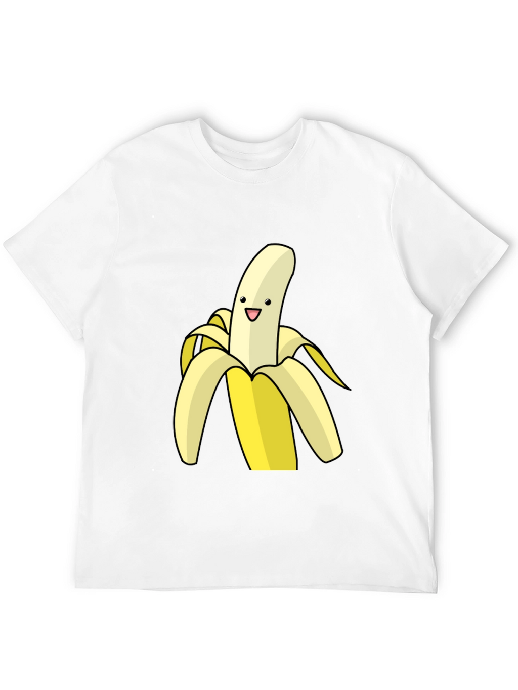Banana Cartoon Graphic Black T-Shirt
