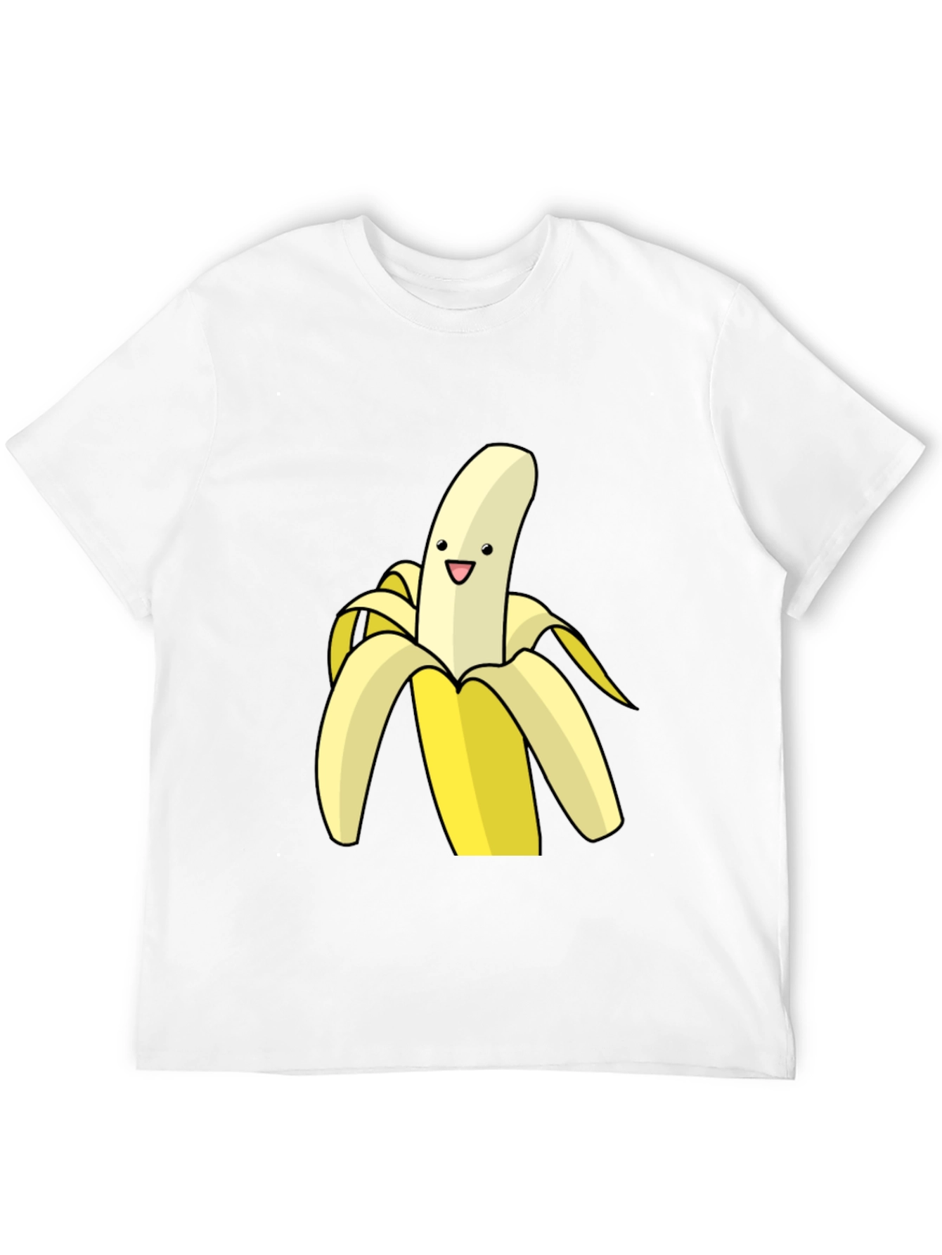 Banana Cartoon Graphic Black T-Shirt