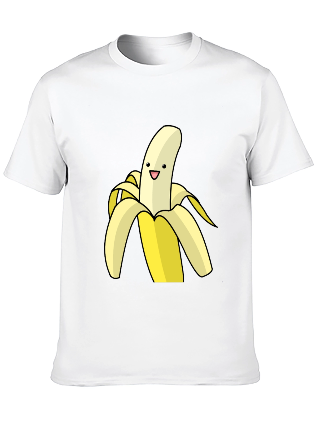 Banana Cartoon Graphic Black T-Shirt