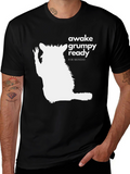 Awake Grumpy Ready for Monday Black T-Shirt