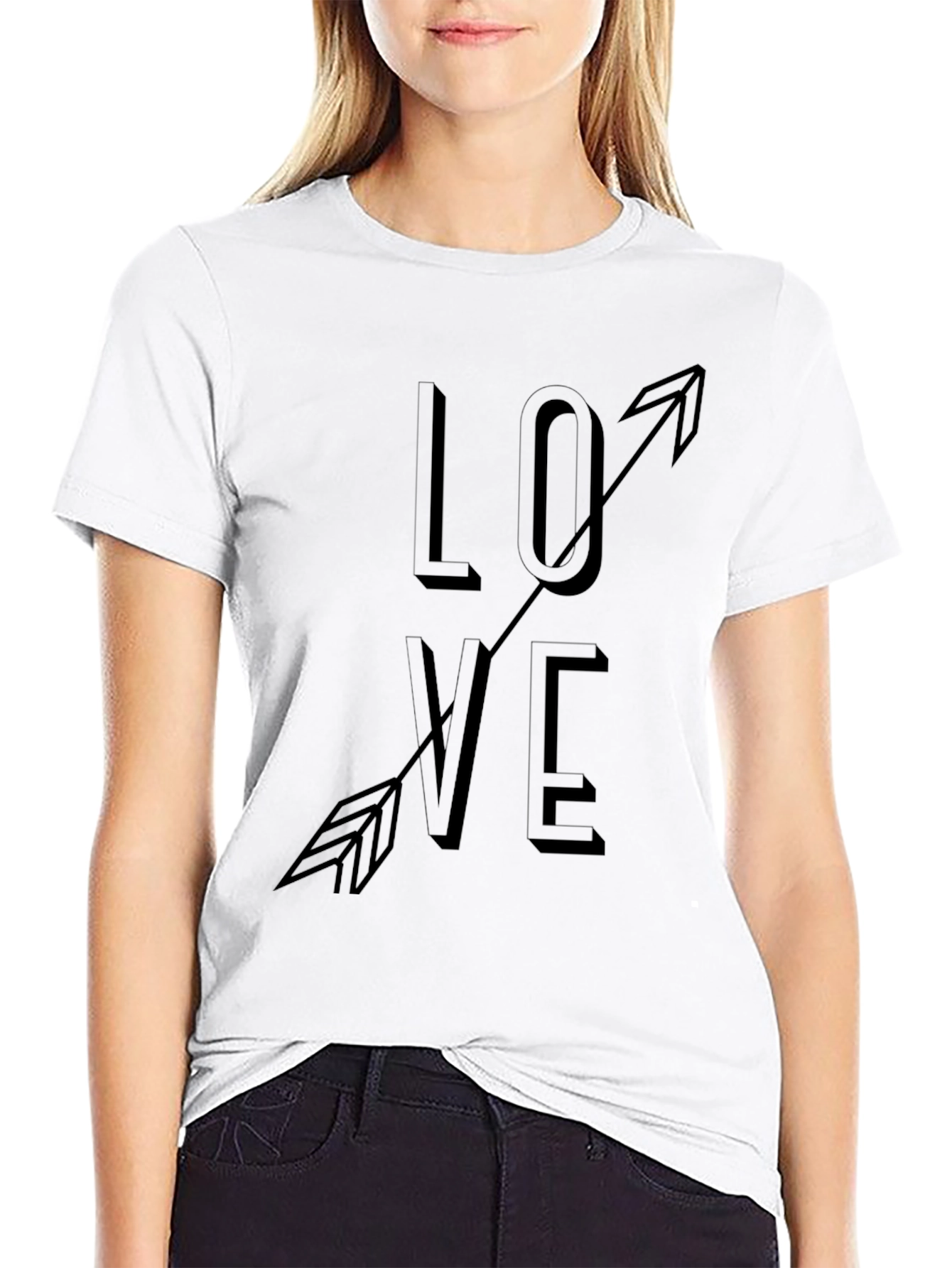 Love Arrow Graphic Tee - Trendy Casual Shirt