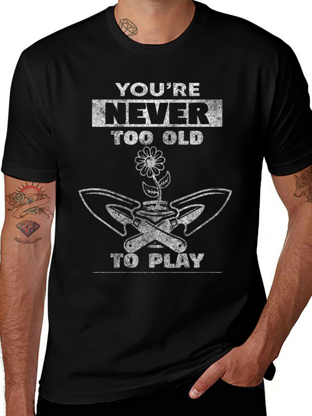 Never Too Old to Play Gardener T-Shirt