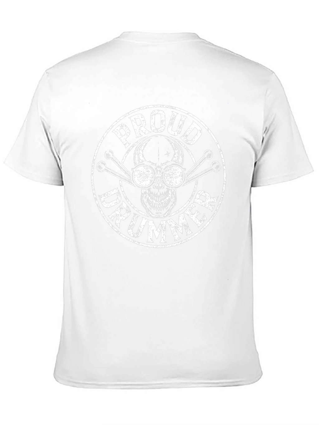 Proud Drummer Graphic Tee - Skull & Sticks Design