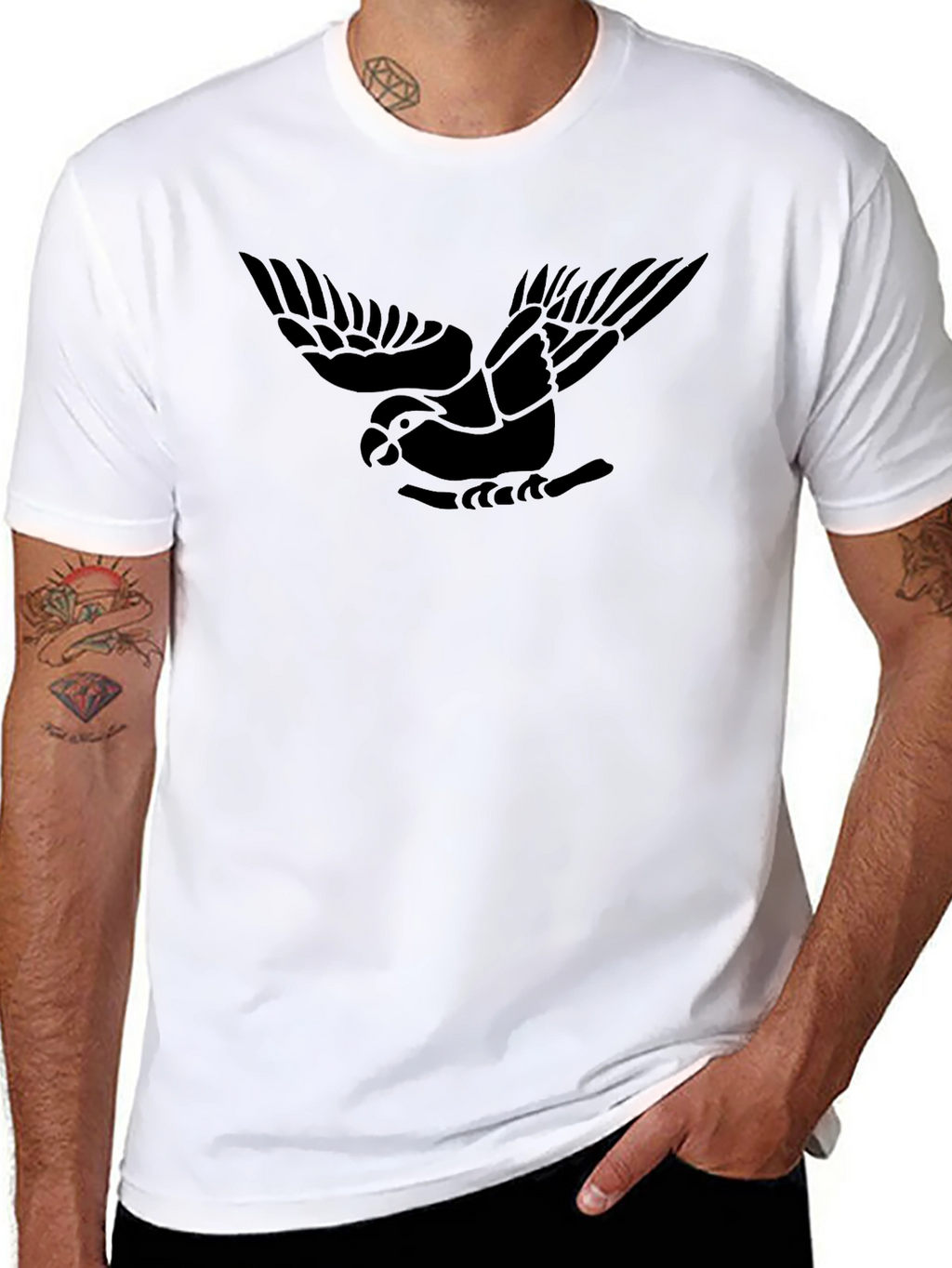 Bird on Branch Graphic Tee - Modern Casual Style
