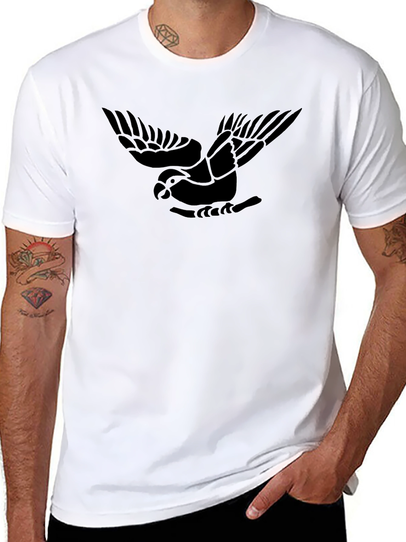 Bird on Branch Graphic Tee - Modern Casual Style