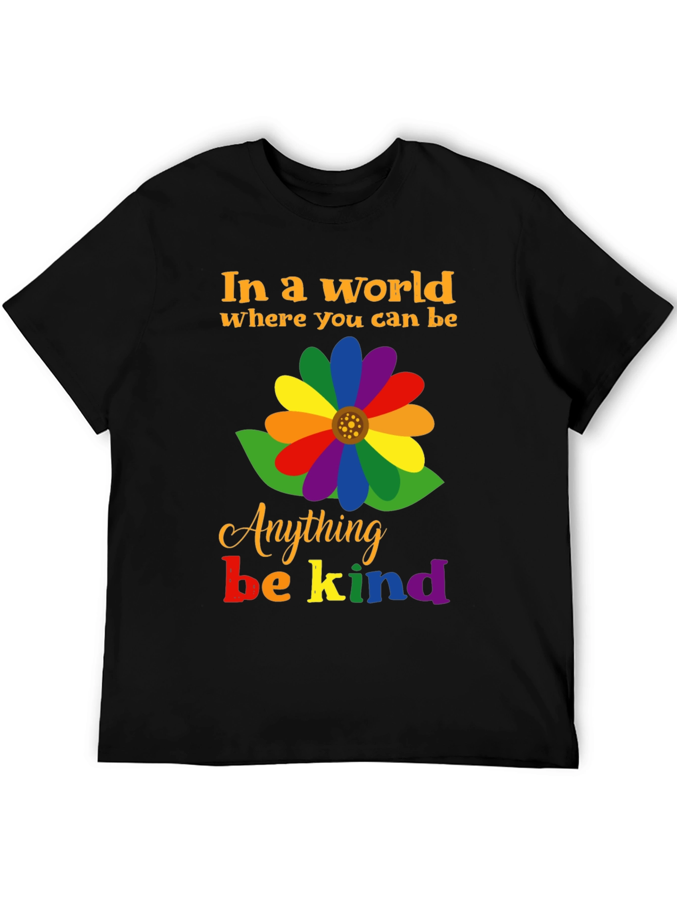 Be Kind Rainbow Flower Graphic Tee