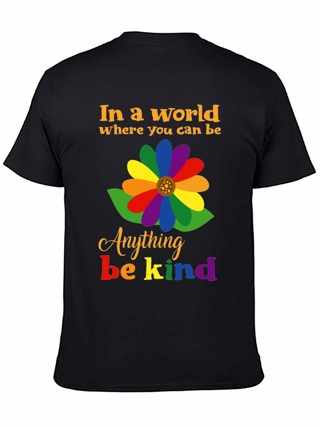 Be Kind Rainbow Flower Graphic Tee