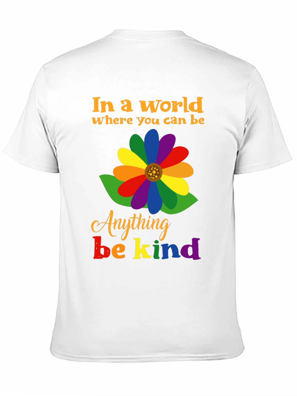 Be Kind Rainbow Flower Graphic Tee