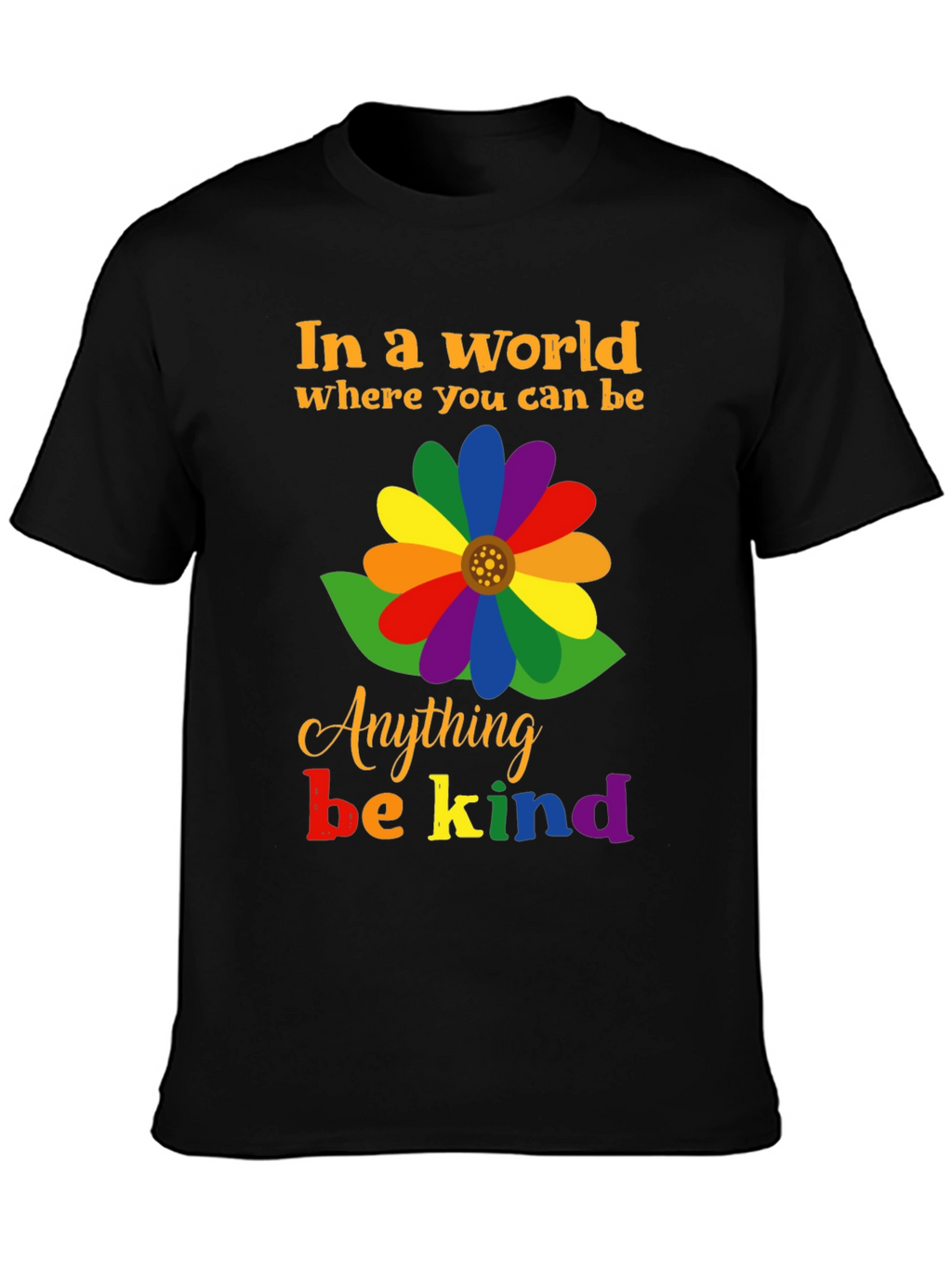 Be Kind Rainbow Flower Graphic Tee