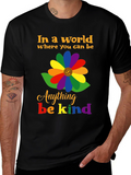 Be Kind Rainbow Flower Graphic Tee
