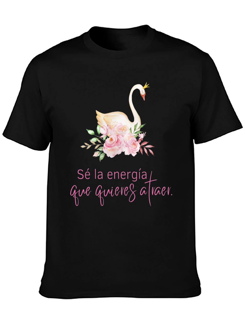 Elegant Swan Graphic Tee - Be the Energy