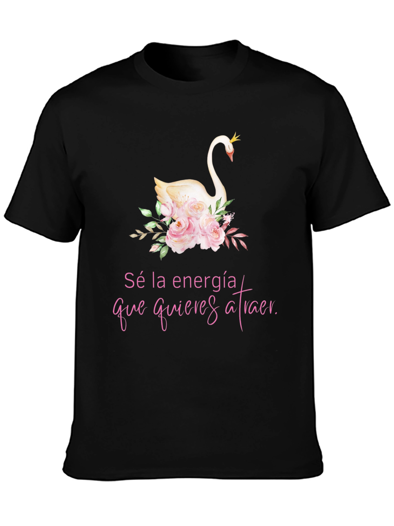 Elegant Swan Graphic Tee - Be the Energy