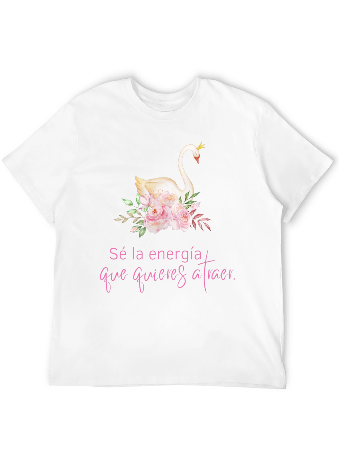 Elegant Swan Graphic Tee - Be the Energy