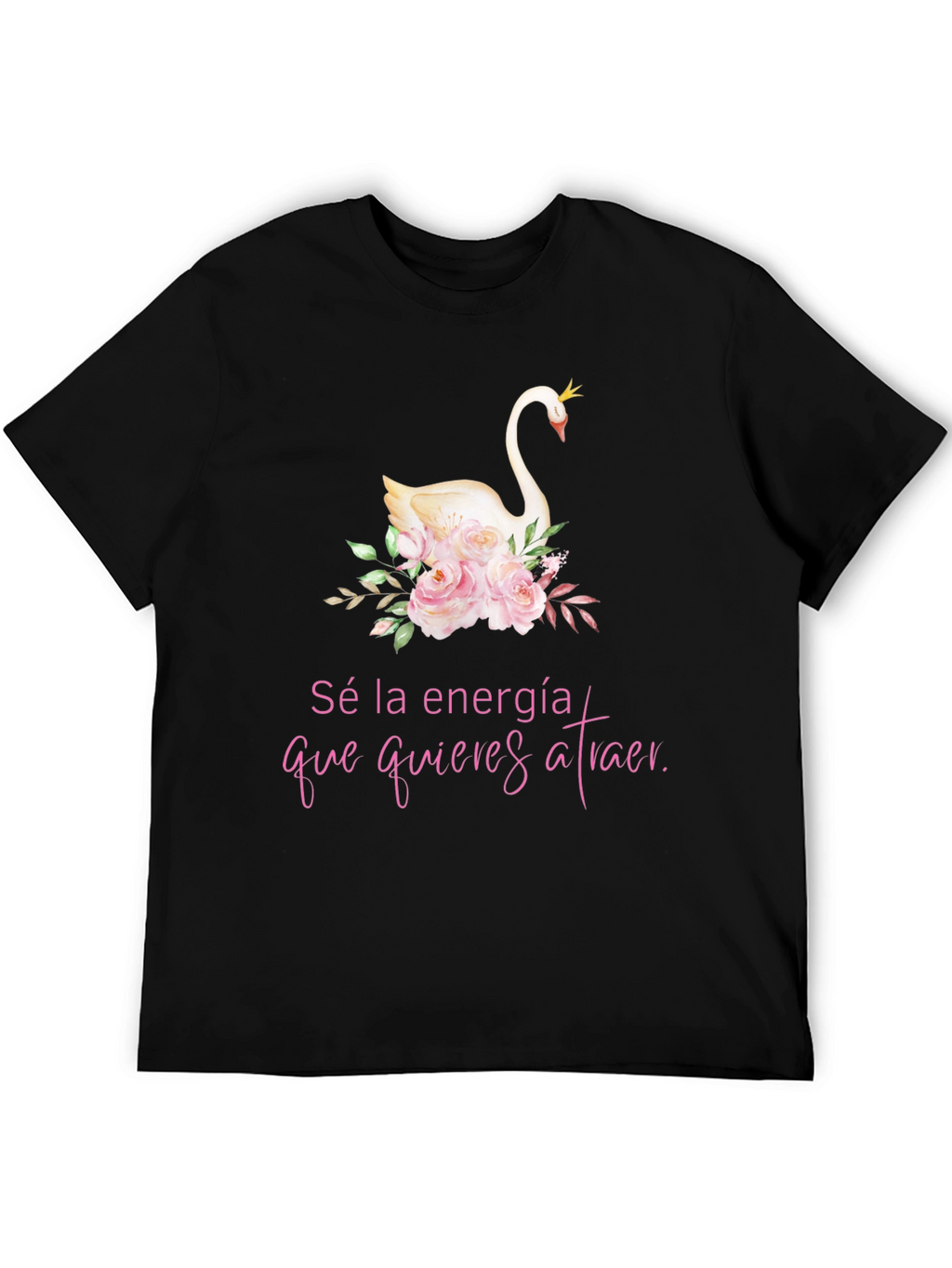 Elegant Swan Graphic Tee - Be the Energy