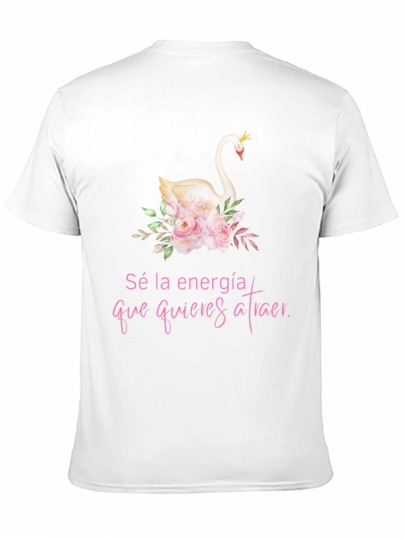 Elegant Swan Graphic Tee - Be the Energy