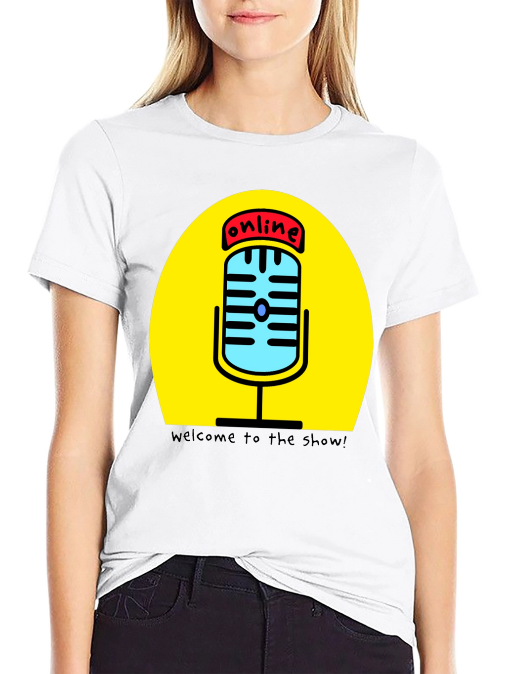 Online Show T-Shirt - Podcast Mic Graphic Tee