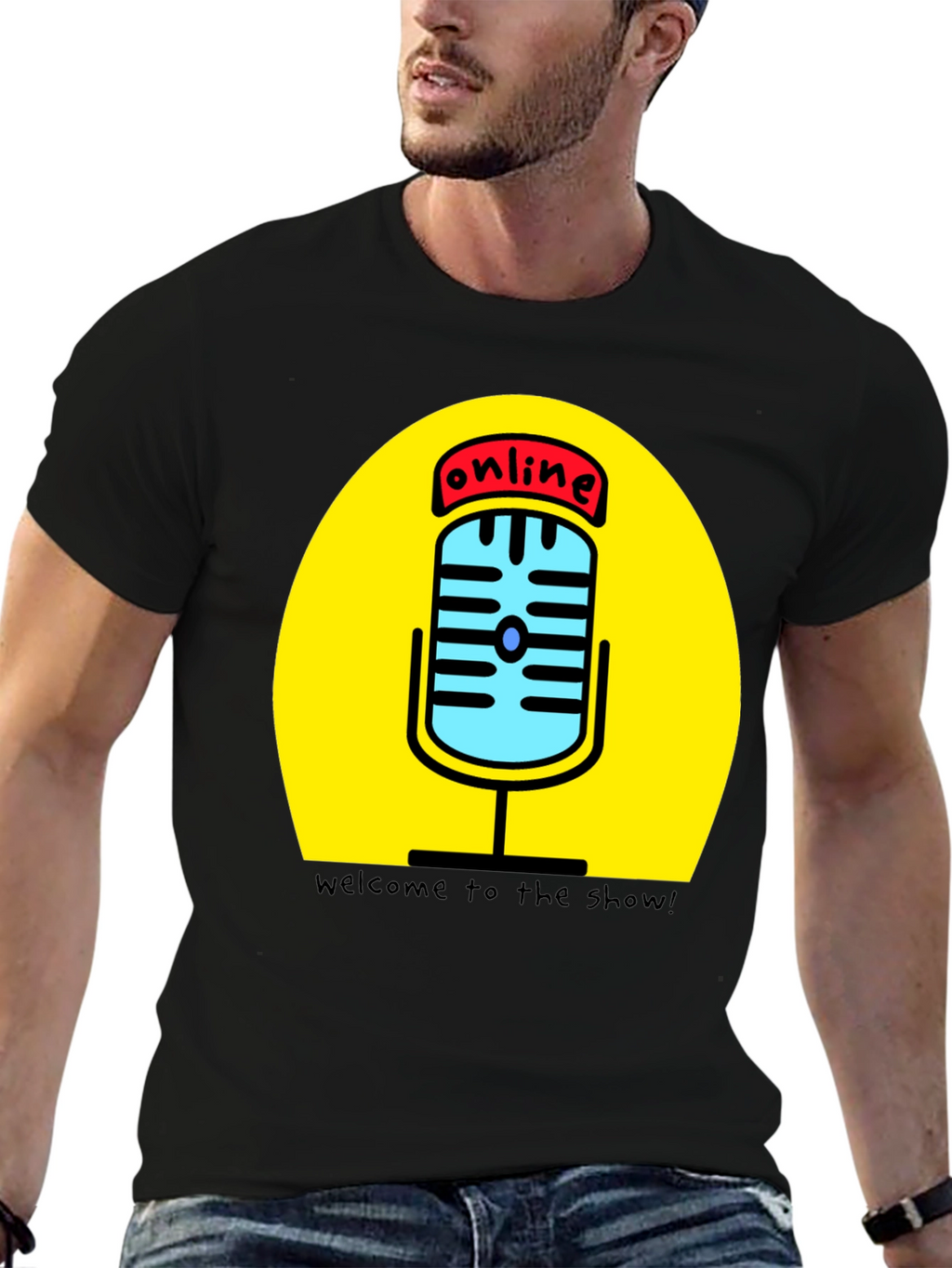 Online Show T-Shirt - Podcast Mic Graphic Tee