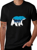 Bear Silhouette Graphic Tee - Nature Lovers Shirt
