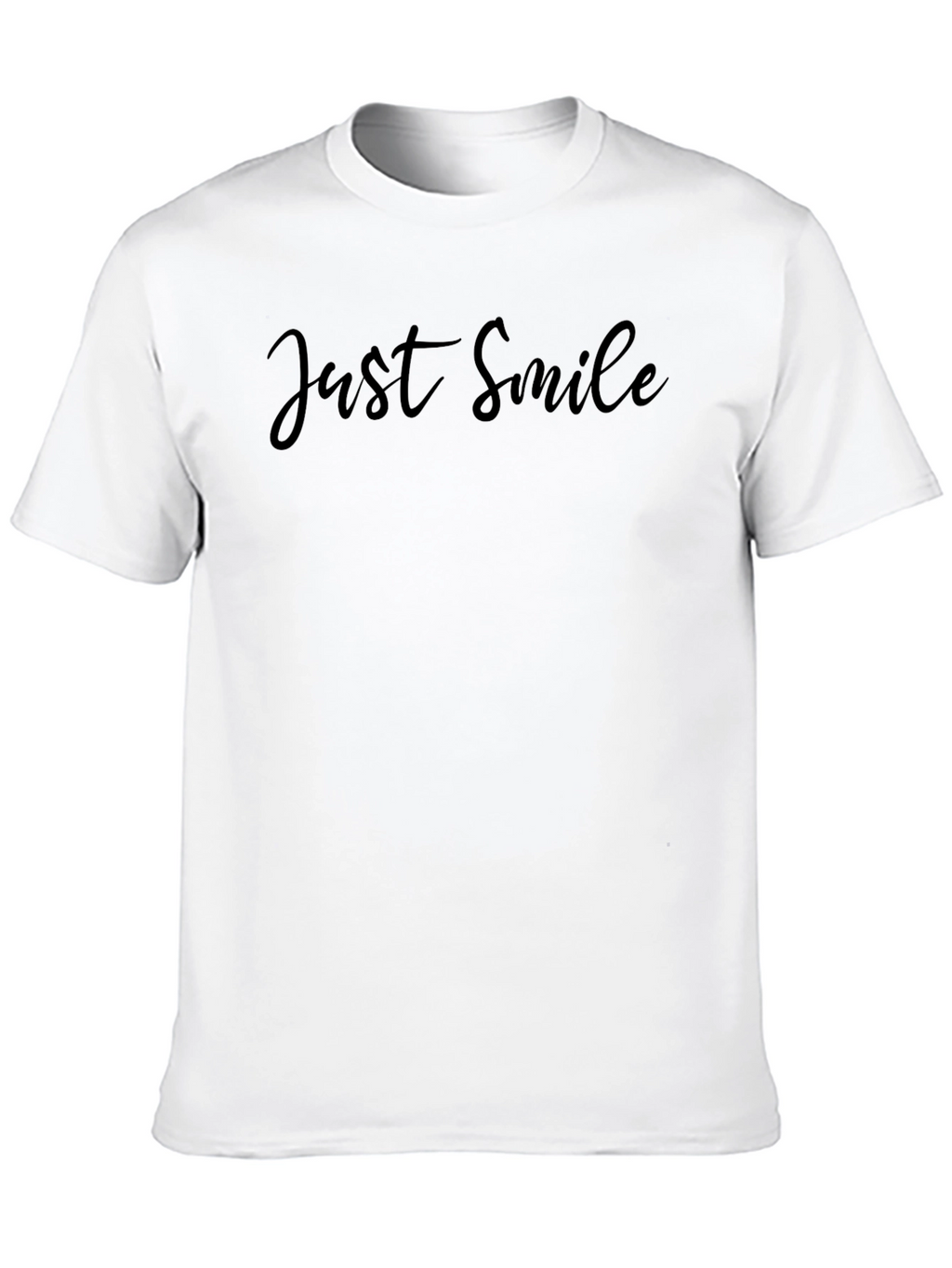 Just Smile Black T-Shirt - Classic Comfort