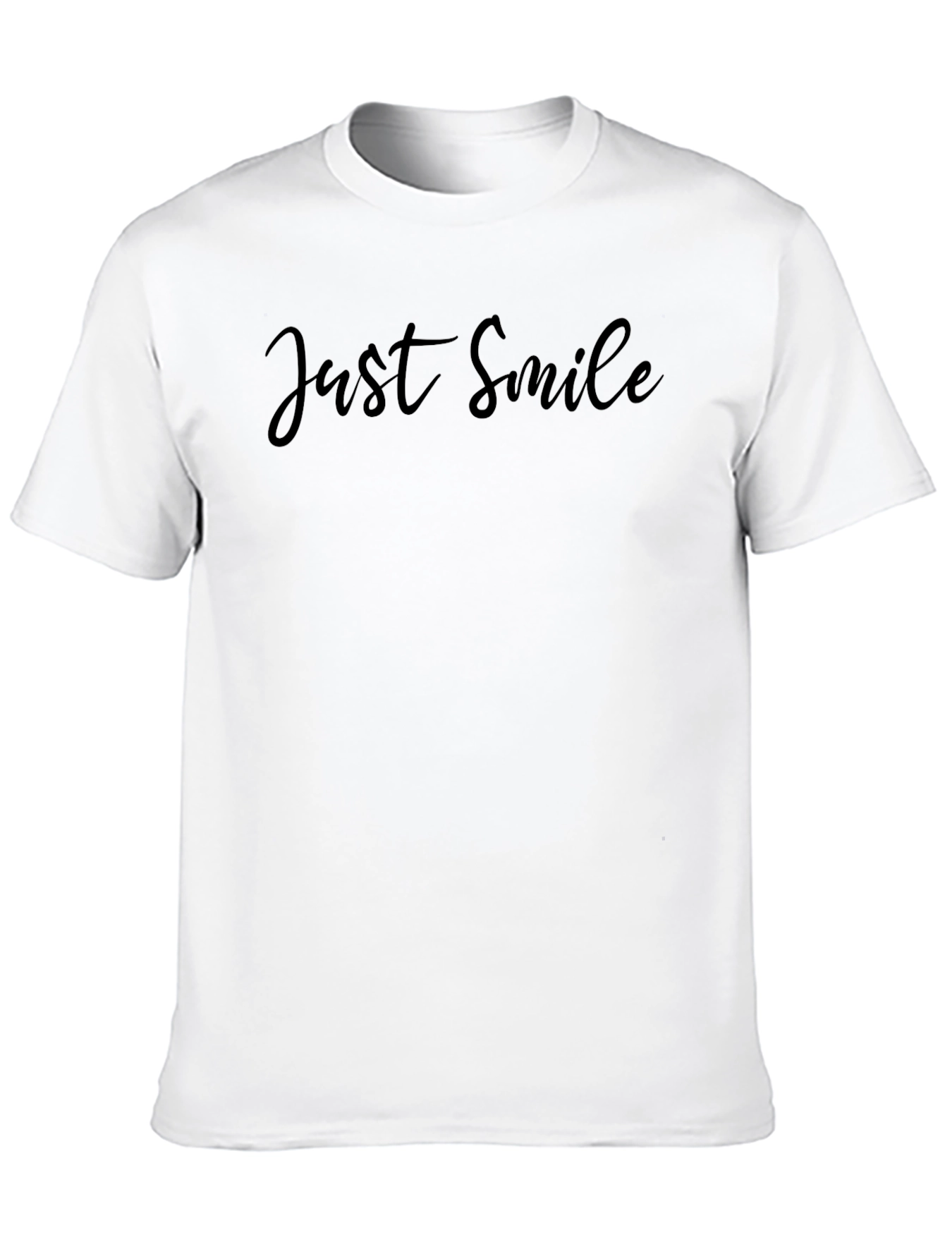 Just Smile Black T-Shirt - Classic Comfort