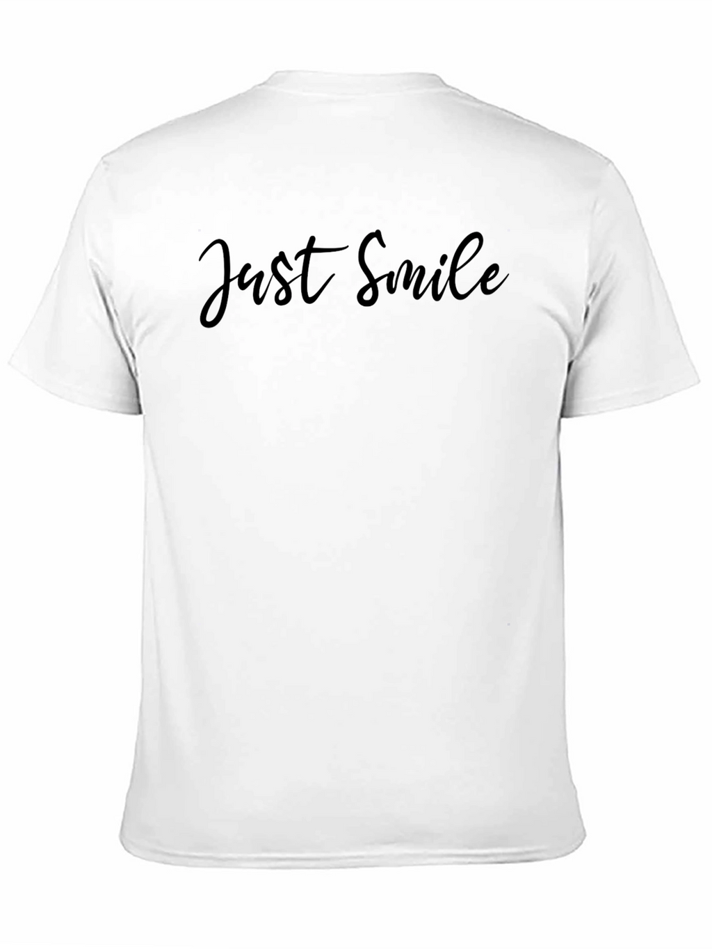 Just Smile Black T-Shirt - Classic Comfort