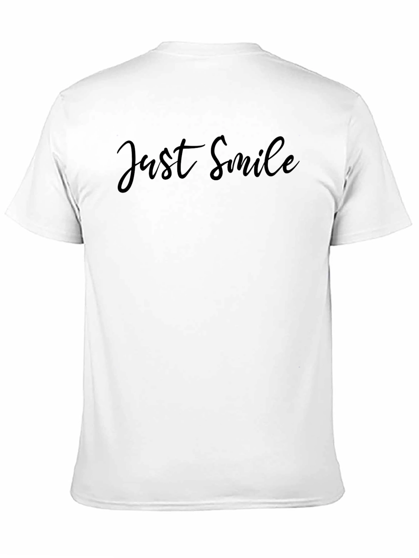 Just Smile Black T-Shirt - Classic Comfort