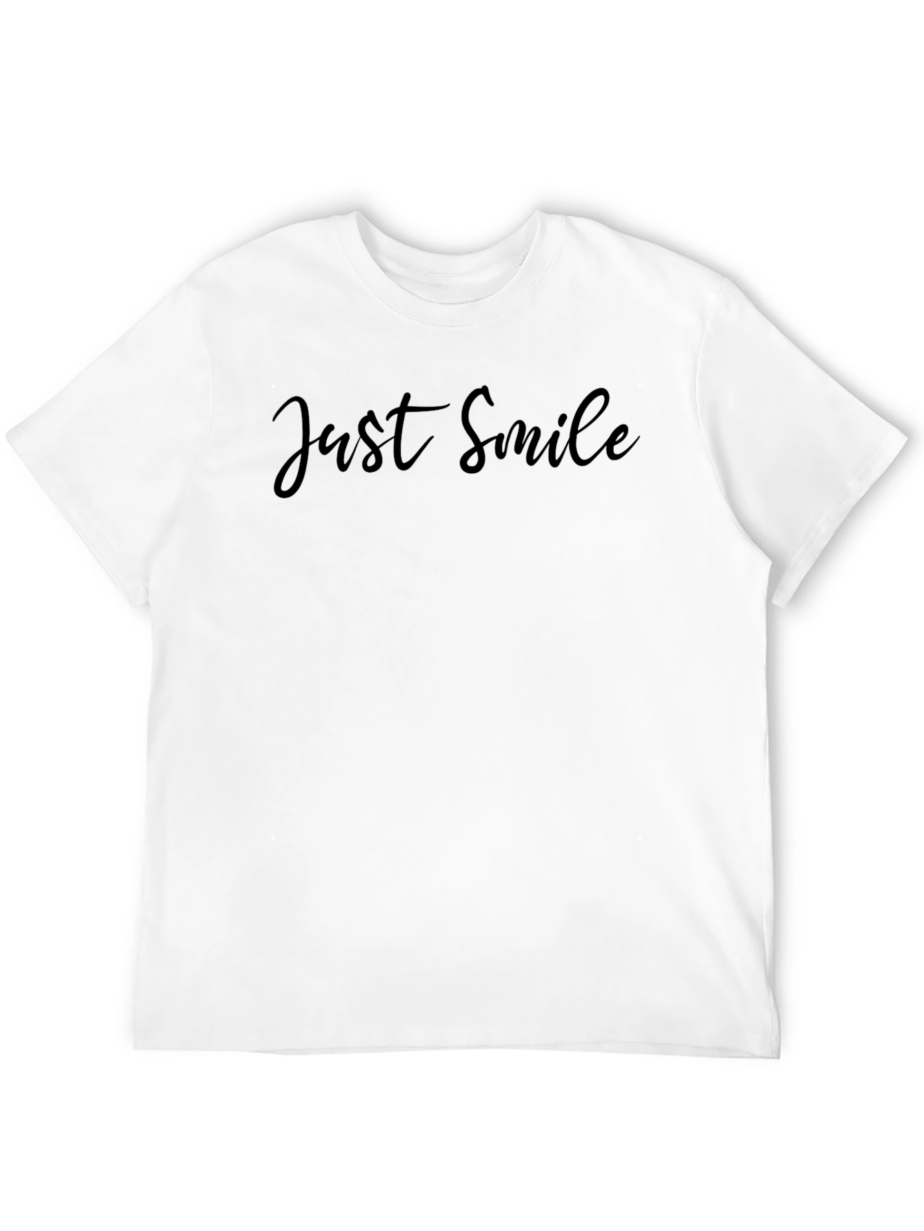 Just Smile Black T-Shirt - Classic Comfort