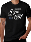 Hope Anchor Soul Bible Verse Black T-Shirt