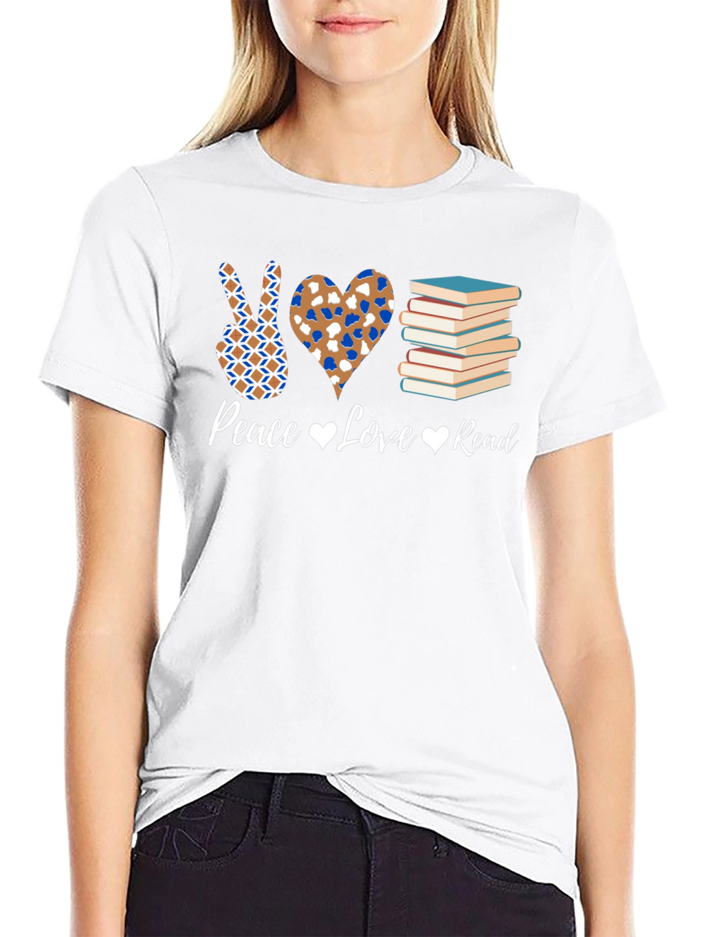 Peace Love Read T-Shirt - Book Lover Tee