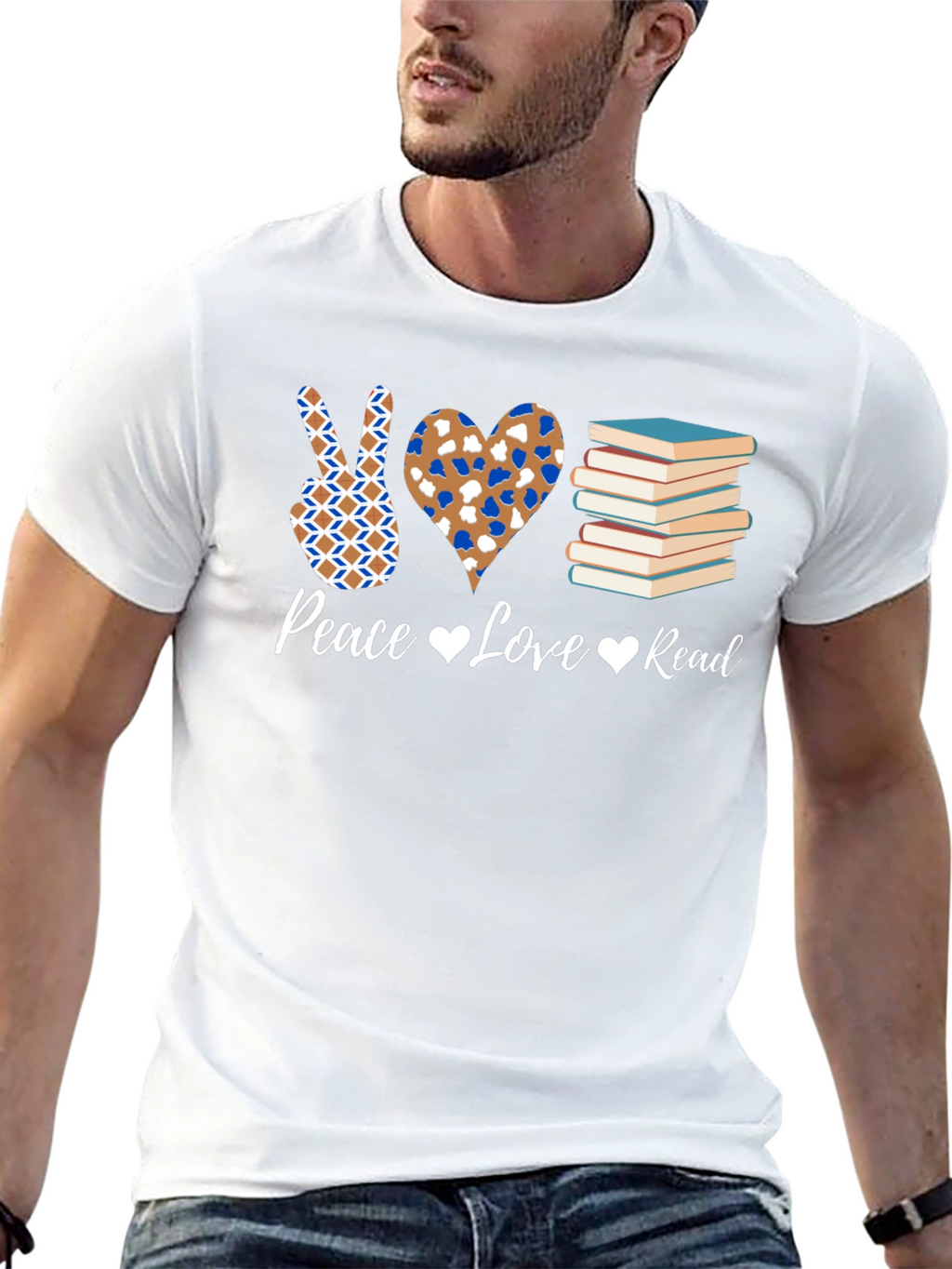 Peace Love Read T-Shirt - Book Lover Tee