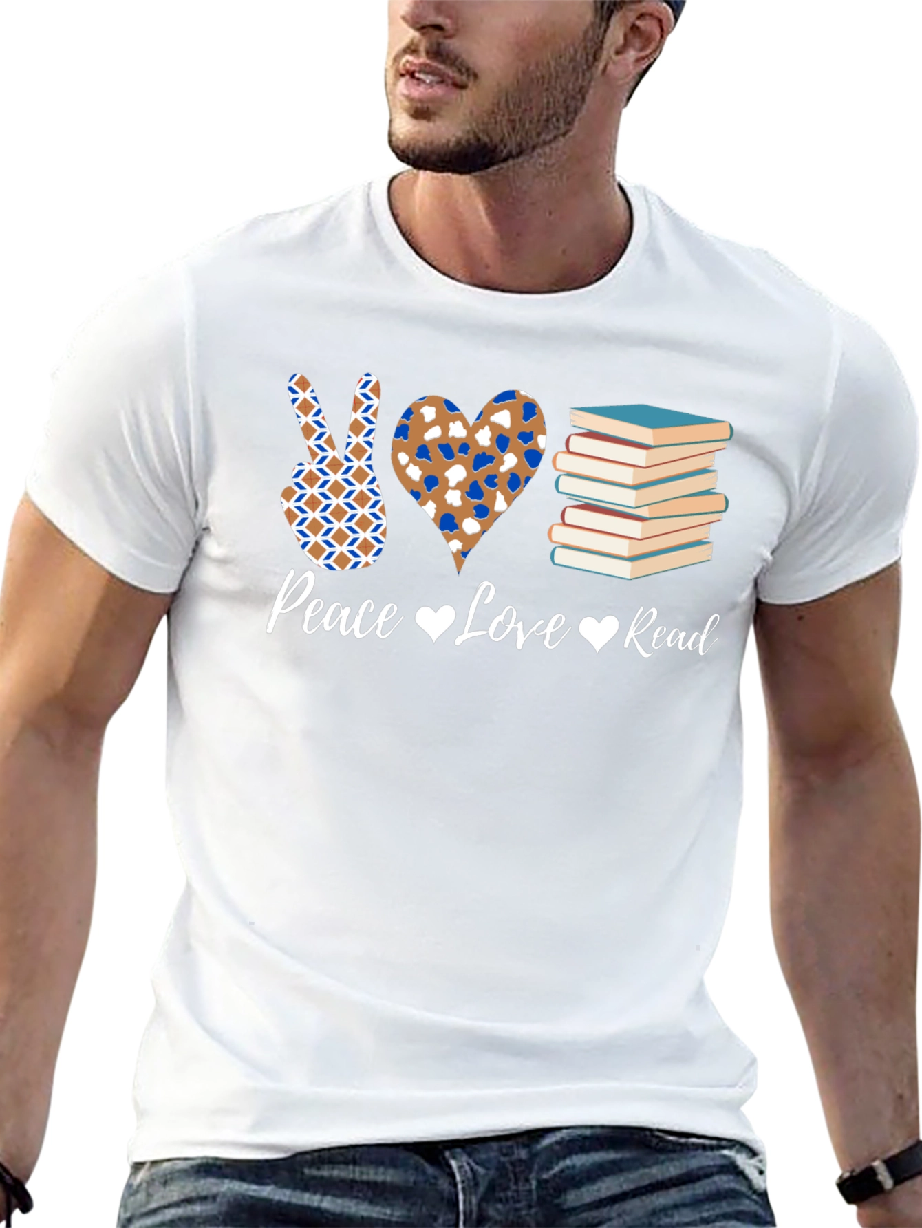 Peace Love Read T-Shirt - Book Lover Tee