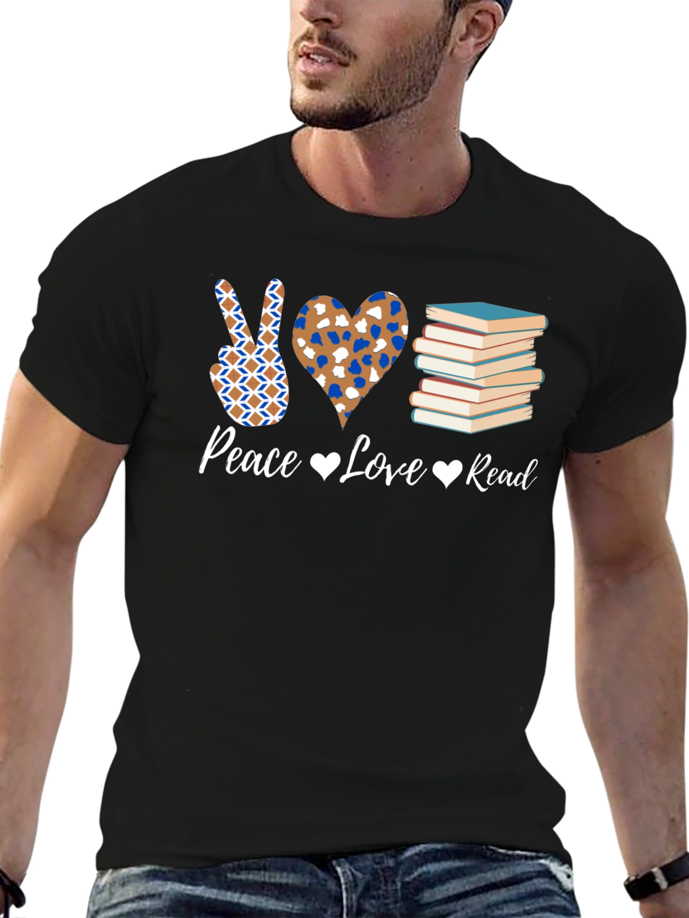 Peace Love Read T-Shirt - Book Lover Tee