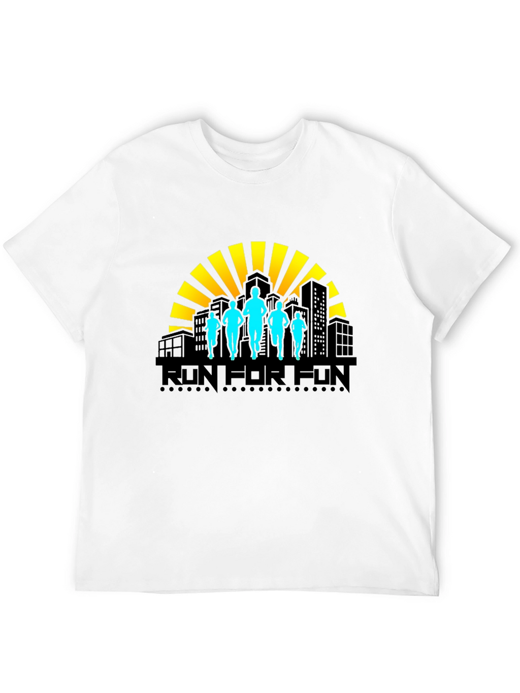 Run For Fun T-Shirt - Stylish Graphic Tee