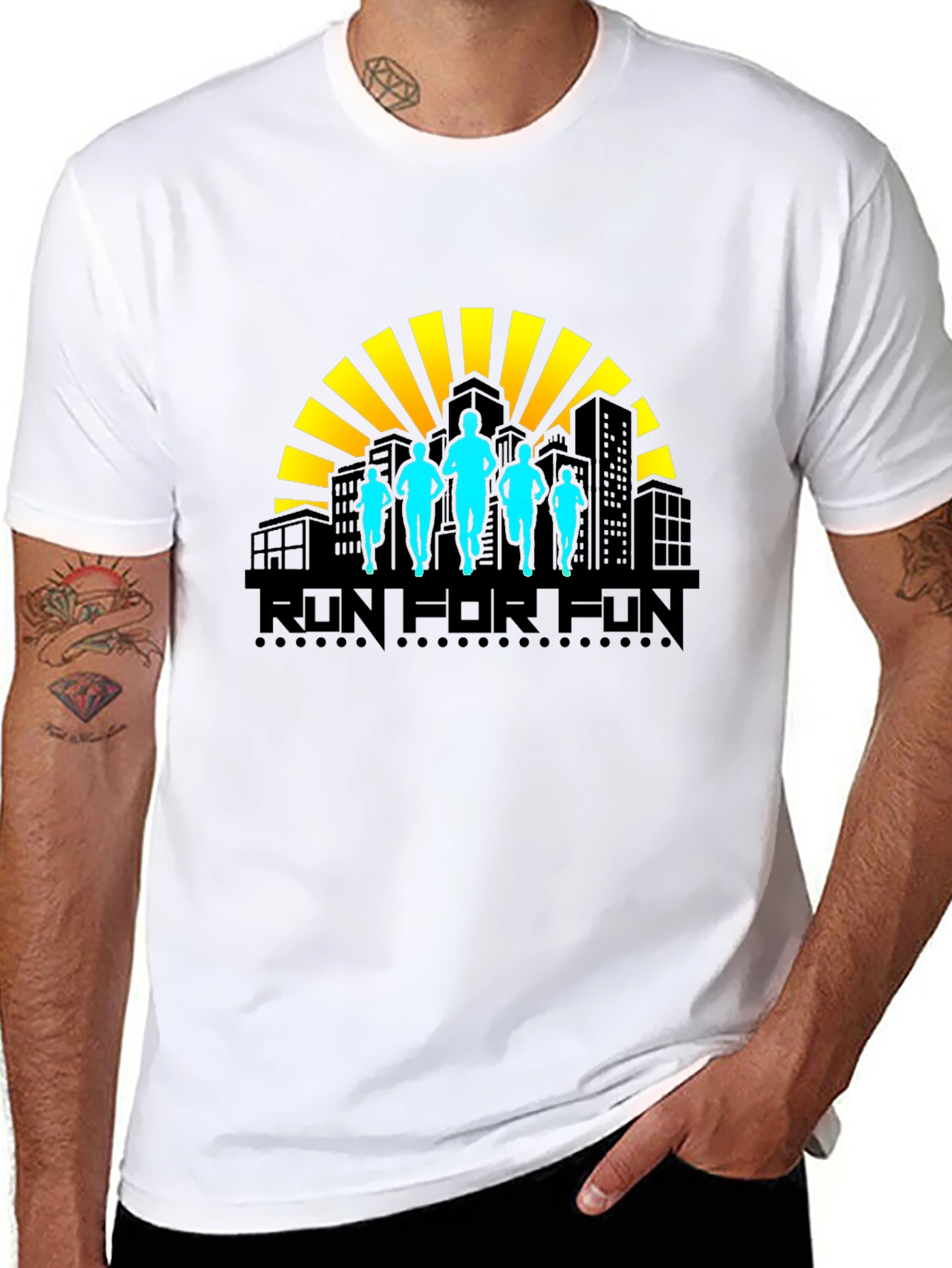 Run For Fun T-Shirt - Stylish Graphic Tee